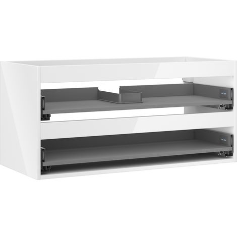 Mexen Box-A mobile sotto lavabo 100 cm, 2 cassetti, bianco lucido - 91AX0-1000-470-2-00 (1/5)