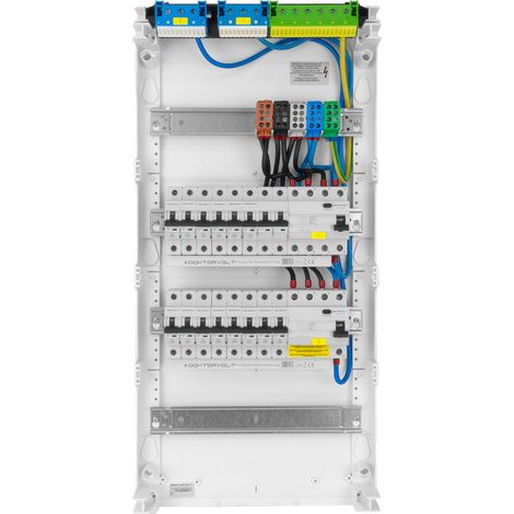 Tableau en saillie 4 x 12 modules Hager câblé Doktorvolt 6357 (1/5)