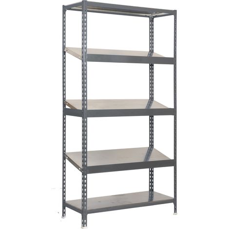 Simonrack Étagère Métallique Grise 5 Étagères 200 kg (1/5)