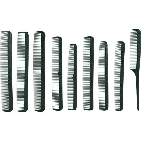 Peigne À Cheveux - Peigne Double Denture Large Et Fine - Pour Coiffure Et Coupe - Lot De 9 Pièces En ABS