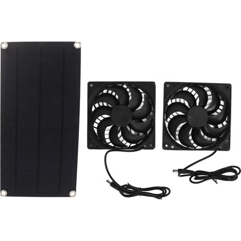 Kit de ventilateur solaire monocristallin étanche, mini ventilateur d'extraction pour niche, poulailler ou serre, 10 W, 18 V (1/5)