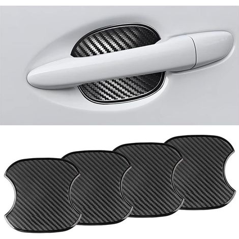 4x Auto Türgriff Schutzfolie 3D Carbon Optik Kratzschutz TPU 9.5x10cm (1/5)