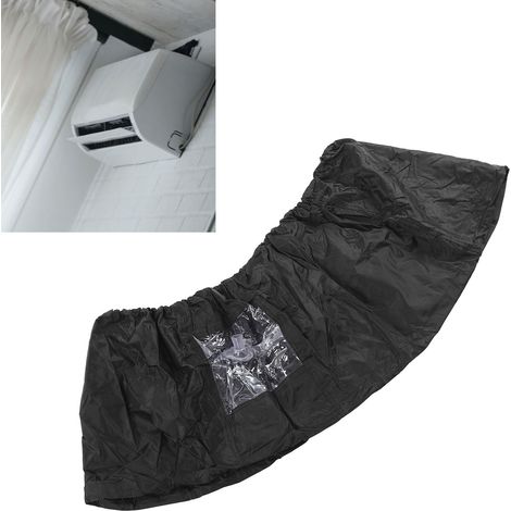 Housse de nettoyage pour climatiseur 240cm50cm avec tuyau d'eau de 3 mètres, housse étanche pour climatiseur mural, noire. (1/5)