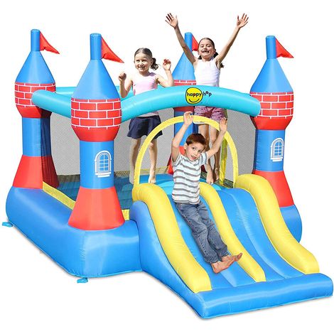 Castello Gonfiabile Grande Scivolo Doppio Gioco per Bambini Tappeto Saltarello (1/5)