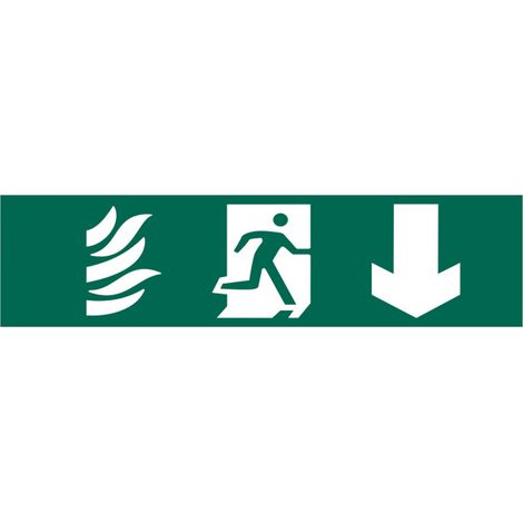 Scan 5203 Running Man Arrow Down - PVC 200 x 50mm SCA5203