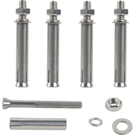 M8x80mm Boulons à Expansion Hex Vis D'expansion Acier Inoxydable 304 Cheville Beton Lourd Devoir Ancrages de Fixation pour la Construction Murale 6pcs (1/4)