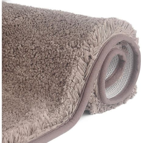 Tapis de bain antidérapant, coloris marron café, format 50 × 80 cm (1/5)