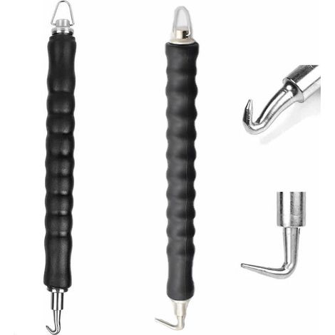 2PCS Torsadeuse Fil de Fer, Ligature Fer a Beton, Twister Crochet Droits et Torsadeuse de Fil Courbes Outils Pour Lien a Boucle Fer a Beto (1/4)