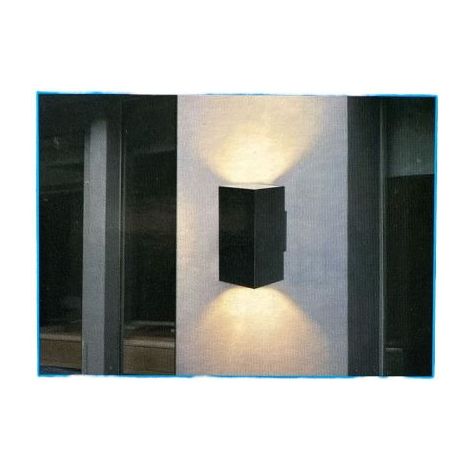 Applique LED da Parete Cubo Nero 18W 1600Lm Doppia Emissione CCT 3000K 4200K 6400K per esterni IP65