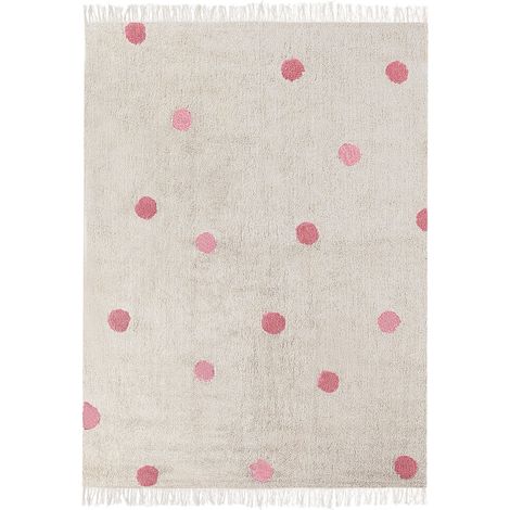 Kids Rug DARDERE Pink 140 x 200 cm Cotton (1/5)