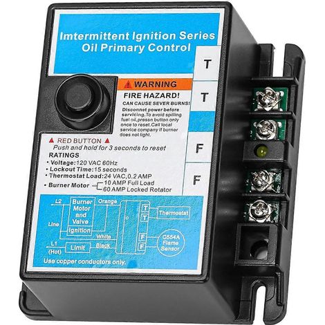 Compatible avec le module de commande de brûleur à combustible stable ICM1503, avec allumeur intermittent et unité de commande de capteur de flamme à verrouillage de sécurité, multicolore (1/5)