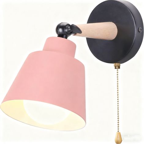 Modern Wall Light E27 Minimalist Retro Wall Sconce Nordic Indoor Wall Lamp For Bedroom Office Corridor Hallway Pink