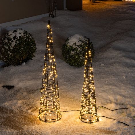 esotec Solar Weihnachtspyramide 2er Set Weihnachtsdeko Lichterkette 103425 (1/5)