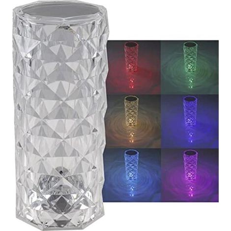 Lámpara de escritorio LED recargable con interruptor táctil - 21 cm, cambio de color RGB (1/3)