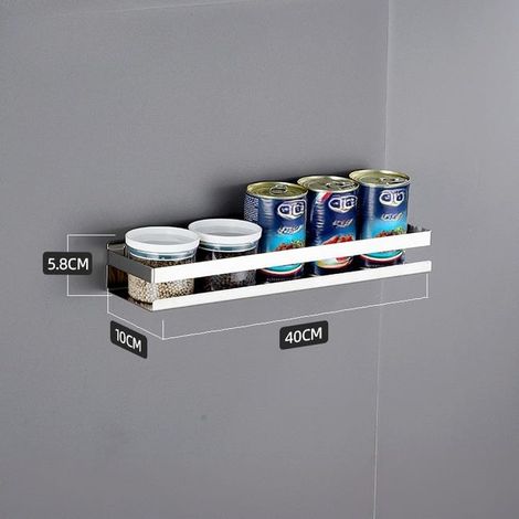 Mensola da parete in acciaio inox 304 per cucina e bagno, pratico supporto per spezie, utensili e accessori, 40105,8 cm (1/4)