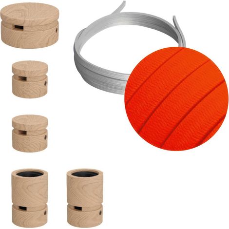 Sistema Filé Wiggle Kit - con cavo di 3 m per catenaria e 5 componenti in legno per interni