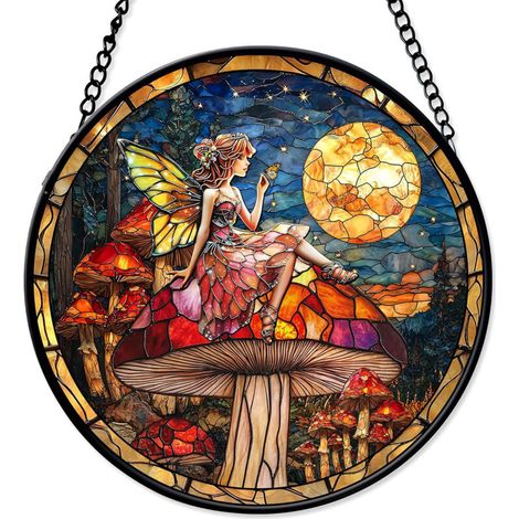 Décoration vitrail 9 cm – Attrape-soleil pour fenêtre et porte (1/3)