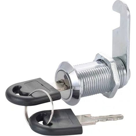 4pcs Cam Lock Cylinder 25mm Mailbox Drawer Cupboard Lock - Silver Zinc Alloy Cam Lock (1/4)