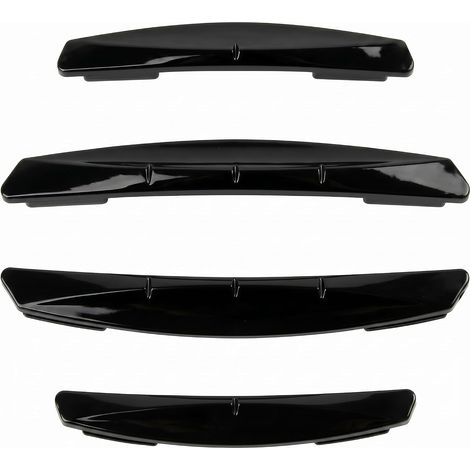 Set of 4 Black PVC Car Door Protectors with Self-Adhesive Fastening, Anti-Collision Strip against Scratches and Bumps