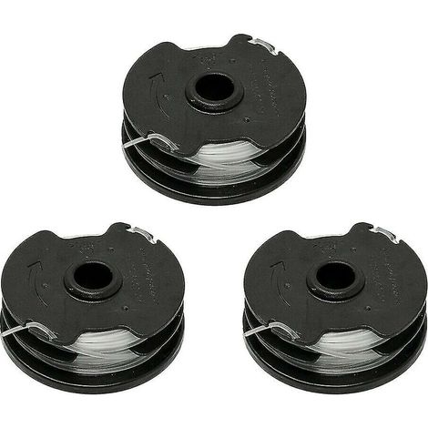 Lot de 3 cordes de tonte pour tondeuse à gazon sans fil Parkside PRTA 20-Li C3 IAN351753 Bobine (Noir) (1/5)