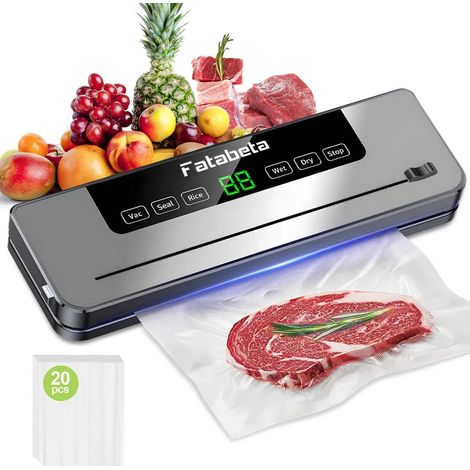 Machine sous vide FETABETA – Scelleuse sous vide avec fenêtre de visualisation, minuteur, 6 modes, coupe-sacs intégré, sacs sous vide inclus (1/5)