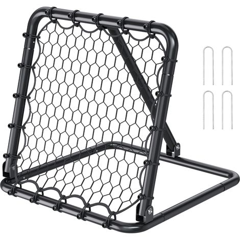 VEVOR Rete da Rimbalzo da Calcio 86,36 x 86,36 cm Rete da Porta, Angoli Completamente Regolabili, Attrezzature per Bambini, Adolescenti e Tutte le Eta, Facile Installazione e Conservazione Perfetta