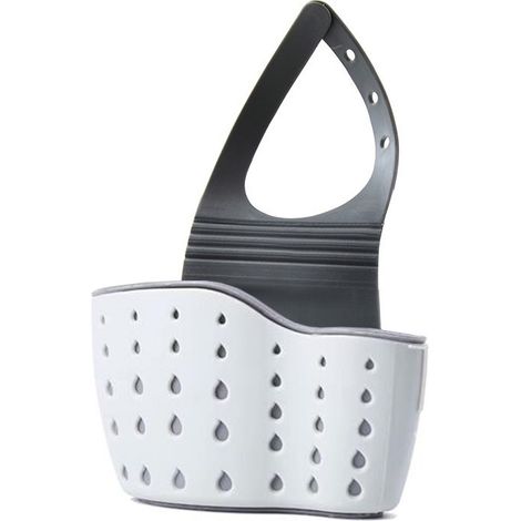 Étagère d'évier, porte-éponge, porte-égouttoir, panier suspendu double à ventouse, accessoires d'évier de cuisine (1/5)