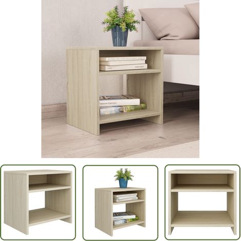 The Living Store Nachttisch Sonoma Eiche 40x30x40 cm Holzwerkstoff - Nachtisch - Nachttisch - Beistelltisch - Möbel - Wohnraum (1/5)