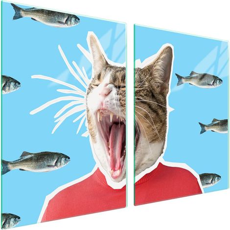Plaque de protection en verre pour poêle 2x45x52 Cat (1/5)