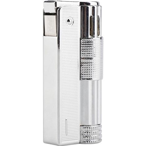 Briquet à essence vintage en acier inoxydable pour cigarettes (argenté) (1/5)