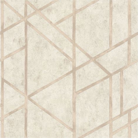 Graphic wallpaper wall Profhome 369284 non-woven wallpaper slightly textured with graphical pattern shiny cream 5.33 m2 (57 ft2) (1/5)