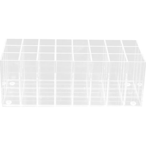 Boîte Rangement pour Rouge à Lèvres à 24 Compartiments, Conteneur pour Brillant à Lèvres, Boîte Rangement pour Vernis à Ongles, Support Maquillage, Présentoir pour Cosmétiques (1/5)