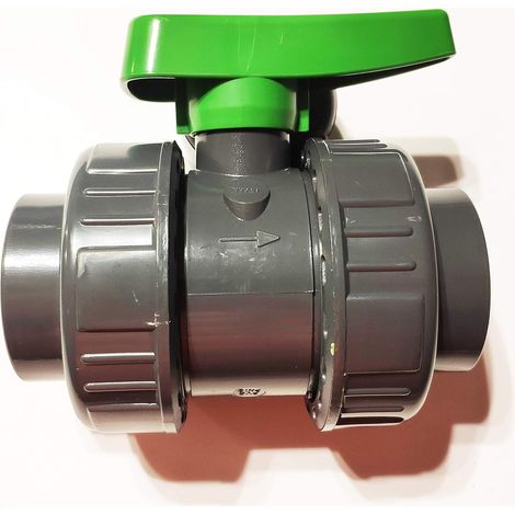 Vanne PVC Pression PN16 Piscine Codital Poignée Verte 50mm 5cm 1p1/2 (1/3)