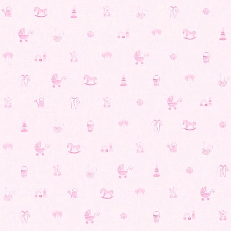 BRICOFLOR Papier peint motif Tapisserie motif Papier peint enfant Papier peint intissé Rose - 10,05 x 0,53 m