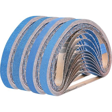 32 Pièces Bande Abrasive 13 x 457 mm Grain 40/60/80/120 (1/5)
