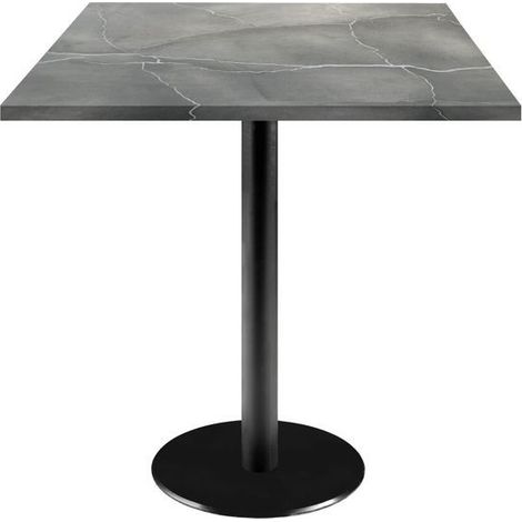 Table 70 x 70 cm - modèle Rome marbré lune bleue