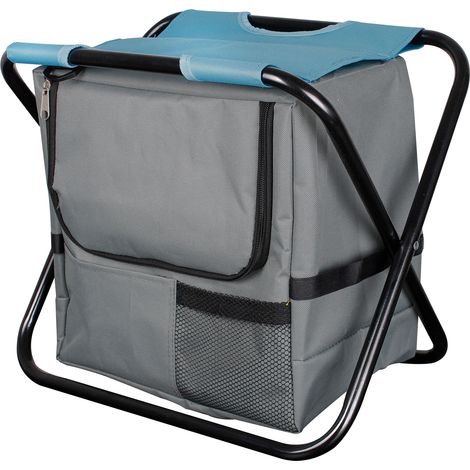 Faltbarer Anglersessel mit Kühltasche Blau-MMC2511 (1/3)