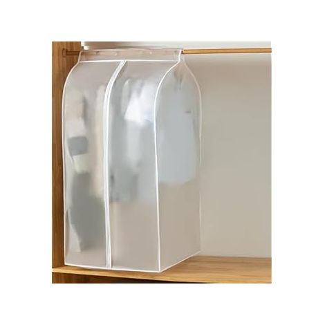 Fodera antipolvere per stendibiti, 80x50x120 cm in PEVA, chiusura lampo e nastro adesivo magnetico. (1/4)