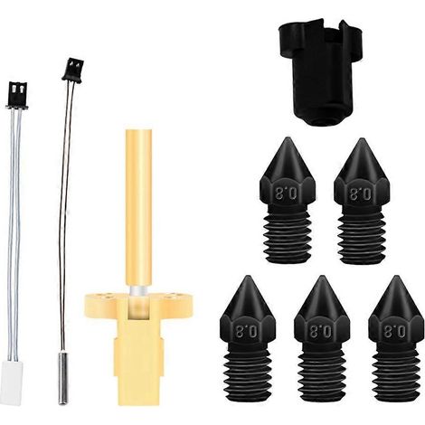 Kit de extremo para IR3 V2, boquilla de acero endurecido, termistor NTC100k, tubo calefactor, bloque calefactor de garganta, piezas para impresora 3D de 0,8 mm (1/5)