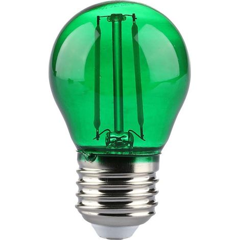 V-TAC 2W E27 LED-Lampe, G45 Filament, Grün