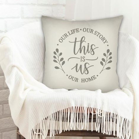 Housse de coussin décorative salon lavable en machine pour canapé ou lit décoration de la saint-valentin (1/5)
