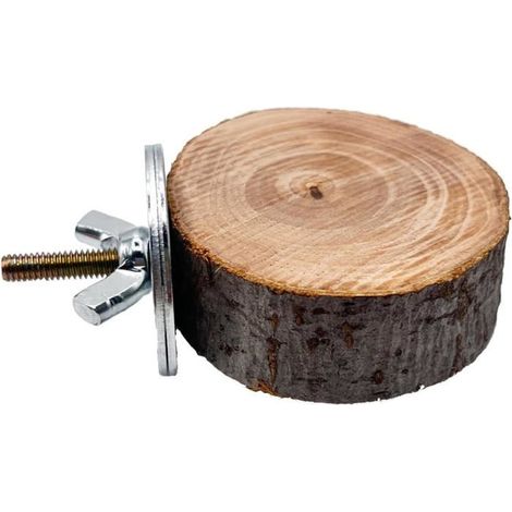 Perchoir pour oiseaux 1 unité Bois naturel Plateforme stable Pour perruches ondulées et calopsittes Accessoire pour cage (1/5)
