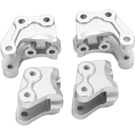 Barre de direction avant et arrière Code fixe Antirouille Résistant à l'usure Durable Code fixe de barre de direction pour voiture de simulation de grimpe 1/10 Argent (1/5)