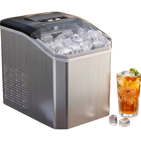 Fabbricatore di ghiaccio, design portatile, produce ghiaccio in 6 minuti, 1,3 l, UE (1/2)