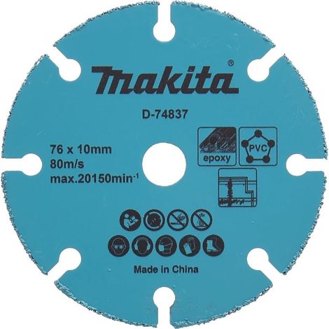 Makita D-74837 76mm x 10mm TCG Cutting Tungsten Carbide Blade - DMC300 Cutter (1/2)