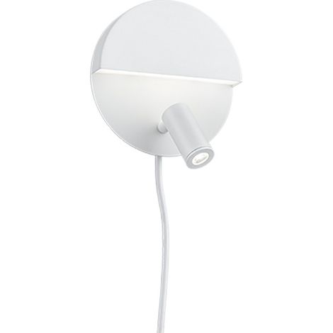 Lámpara de pared moderna de doble emisión blanca Mario con foco ajustable Trio Lighting (1/3)