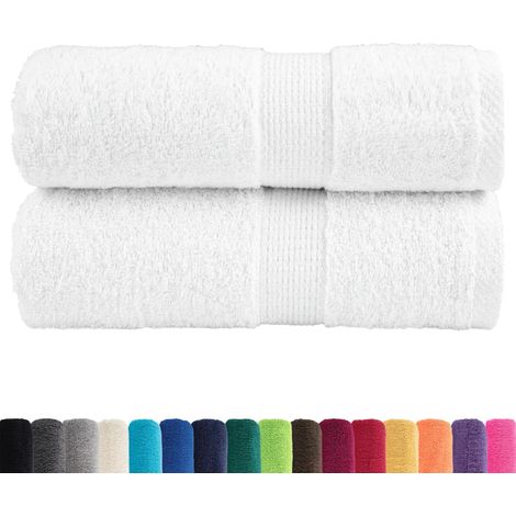 Serviettes de toilette premium SOLUND 2 pièces Blanc 30 x 30 cm 600 g/m² (1/5)