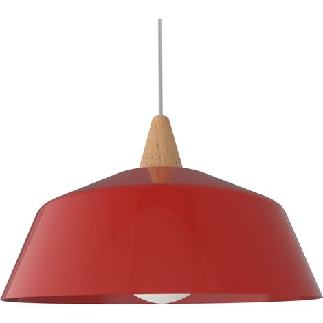 LUMICOM KON Sospensione, 1X E27, max 42W, metallo, rosso lucido, D.35cm (1/4)