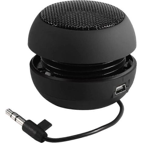 Mini haut-parleur avec câble audio 3,5 mm, batterie intégrée basse tension et haut-parleur rétractable (1/5)