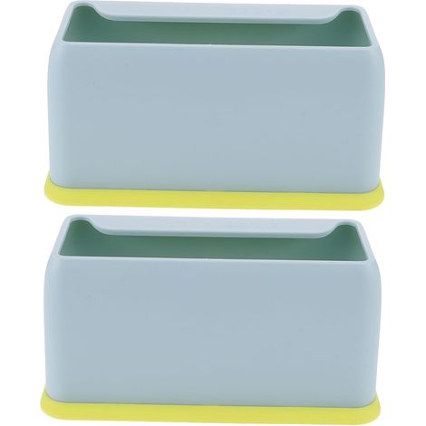 2 pièces pelle à litière chat + support pivot plastique bleu, accessoire bac litière (1/4)